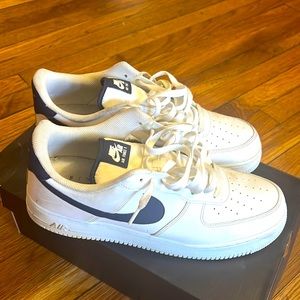 White and Navy Blue -Air Force 1
